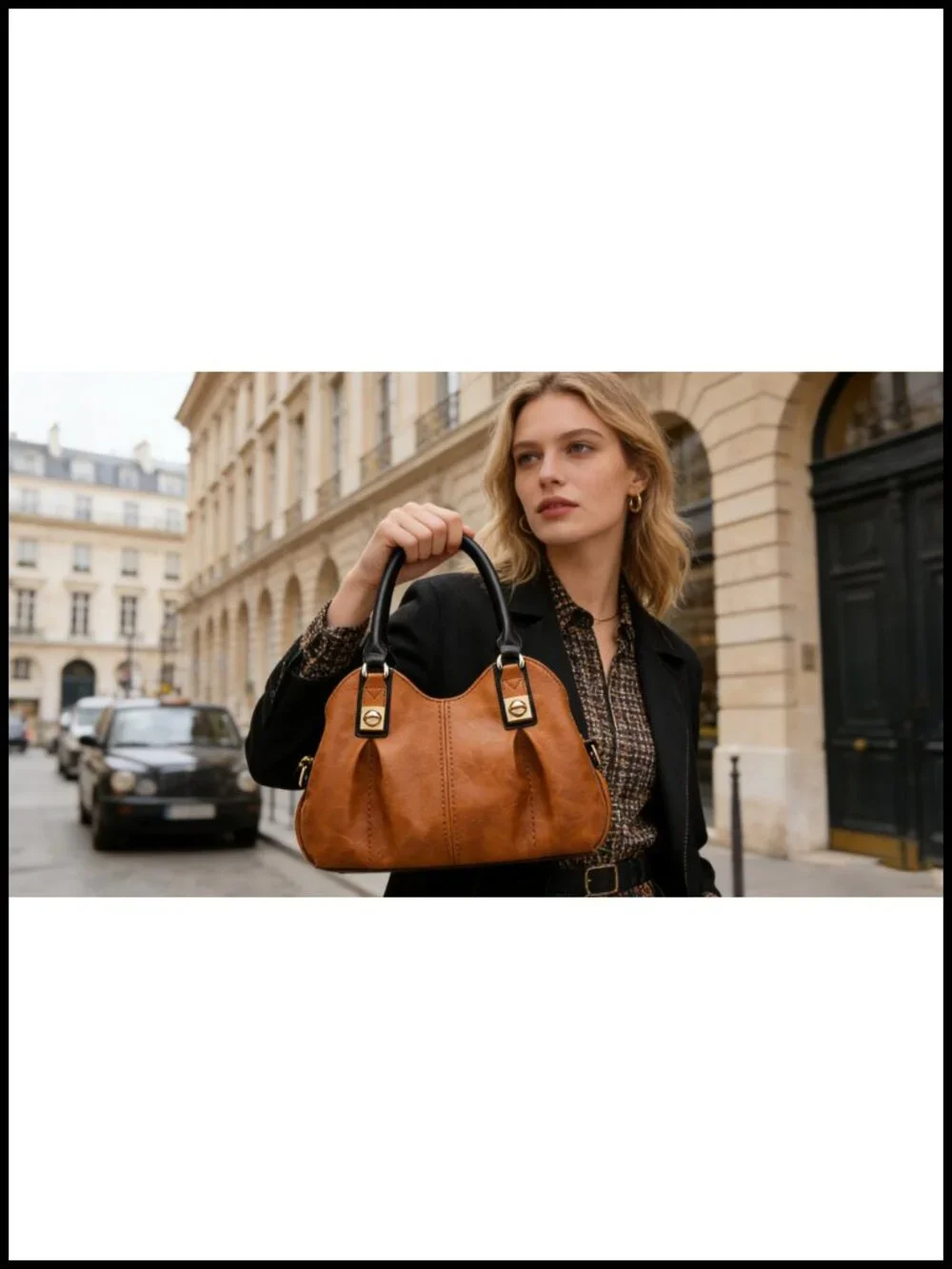 PU Leather Retro Tote Handbag Set - 4-in-1 with Crossbody, Clutch & Wallet